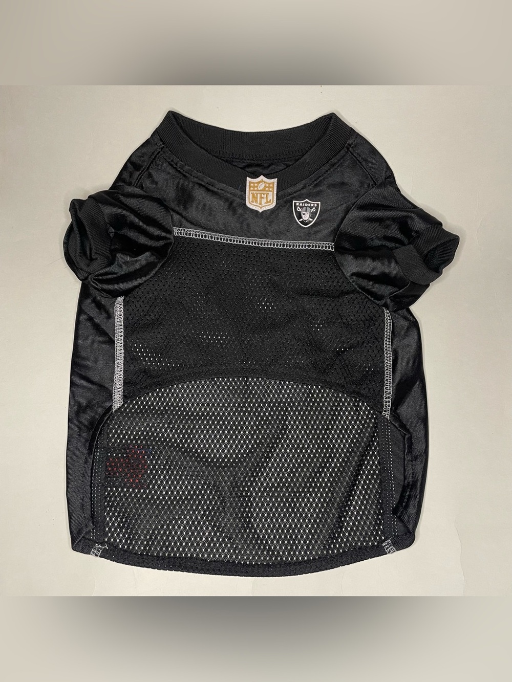NFL Las Vegas Raiders Dog Jersey Sz Medium Sports Team Fanatic Mesh Logo